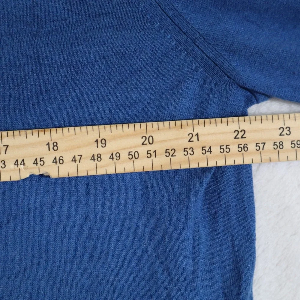 Banana Republic Luxury Blend Men's XL Blue Silk Cashmere V-Neck Sweater